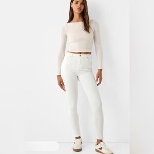 BERSHKA DENIM Super high-rise skinny jeans size 02